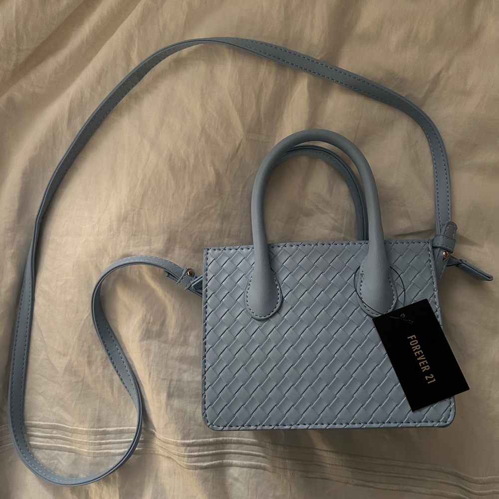Blue Small Woven Purse